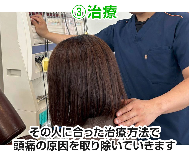 下関 頭痛 施術の流れ